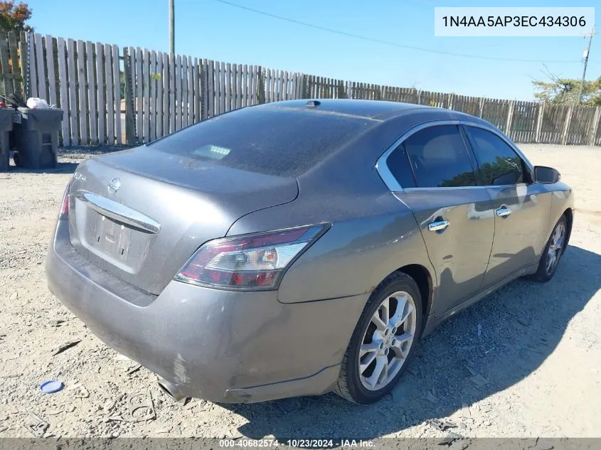 2014 Nissan Maxima 3.5 Sv VIN: 1N4AA5AP3EC434306 Lot: 40682574