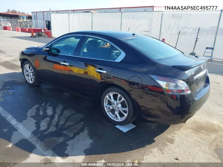 2014 Nissan Maxima 3.5 Sv VIN: 1N4AA5AP6EC495777 Lot: 40694067