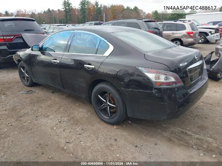 2014 Nissan Maxima 3.5 S/3.5 Sv VIN: 1N4AA5AP4EC488617 Lot: 40695695