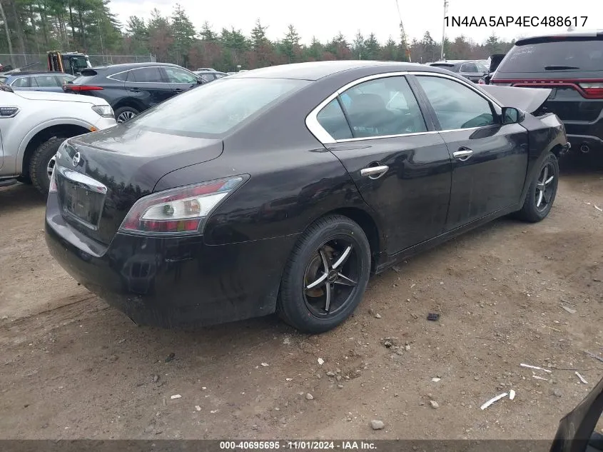 2014 Nissan Maxima 3.5 S/3.5 Sv VIN: 1N4AA5AP4EC488617 Lot: 40695695