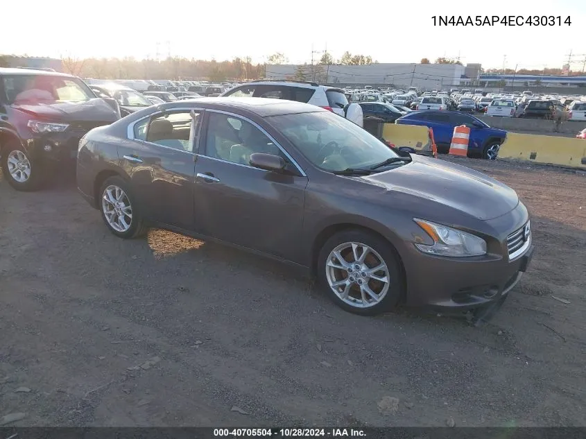 2014 Nissan Maxima 3.5 S VIN: 1N4AA5AP4EC430314 Lot: 40705504