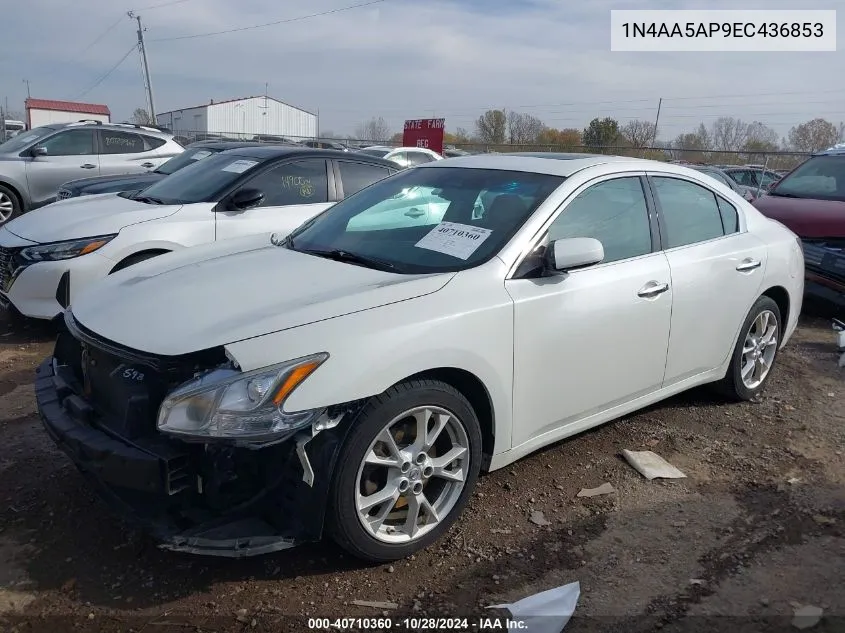 2014 Nissan Maxima 3.5 S VIN: 1N4AA5AP9EC436853 Lot: 40710360