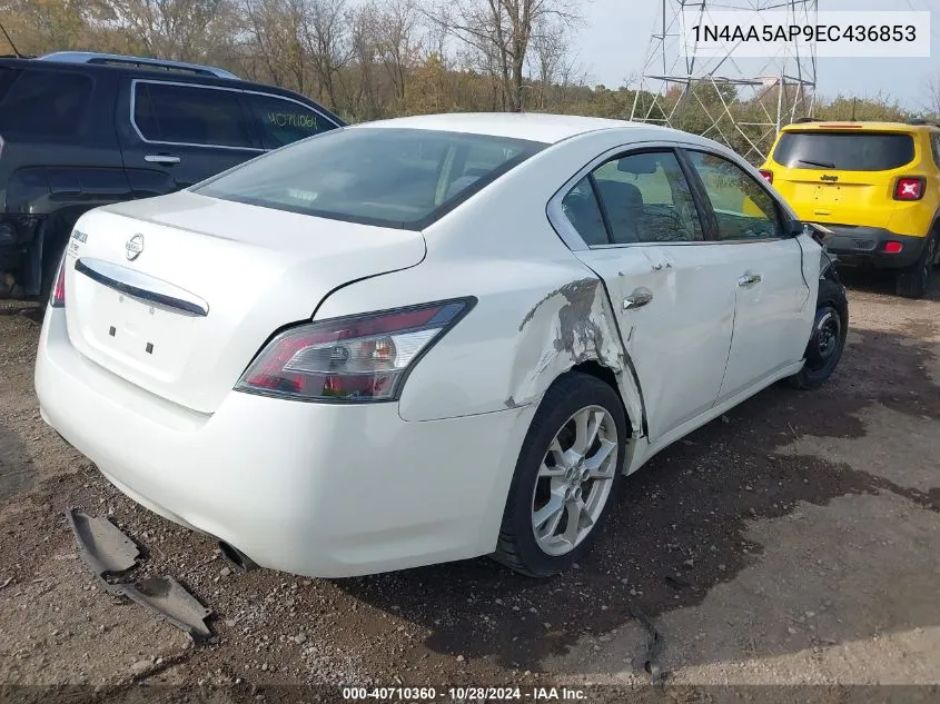 2014 Nissan Maxima 3.5 S VIN: 1N4AA5AP9EC436853 Lot: 40710360