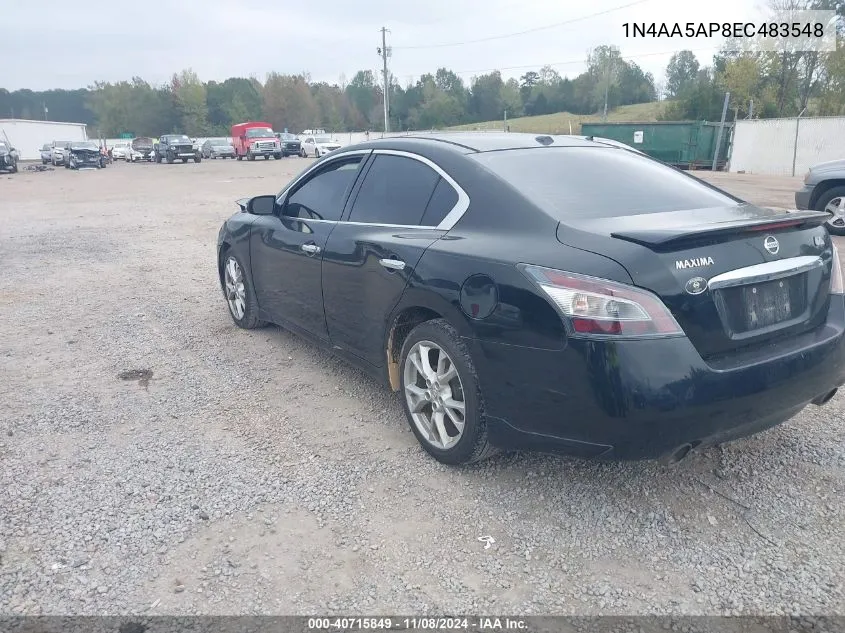 2014 Nissan Maxima 3.5 Sv VIN: 1N4AA5AP8EC483548 Lot: 40715849