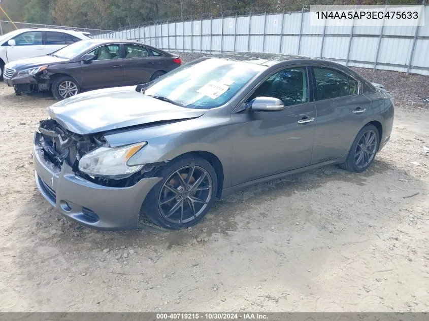 2014 Nissan Maxima 3.5 Sv VIN: 1N4AA5AP3EC475633 Lot: 40719215