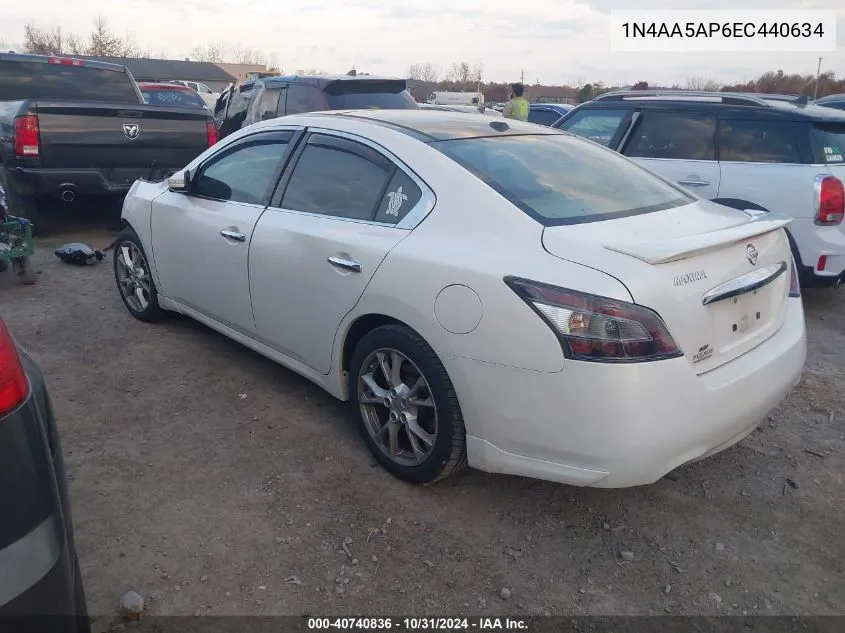 2014 Nissan Maxima 3.5 Sv VIN: 1N4AA5AP6EC440634 Lot: 40740836