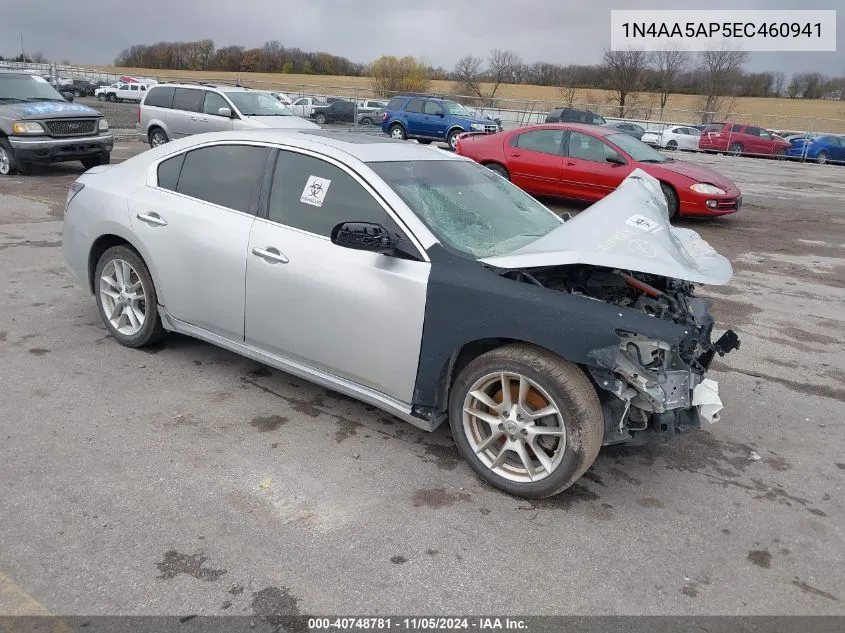 2014 Nissan Maxima 3.5 S/3.5 Sv VIN: 1N4AA5AP5EC460941 Lot: 40748781