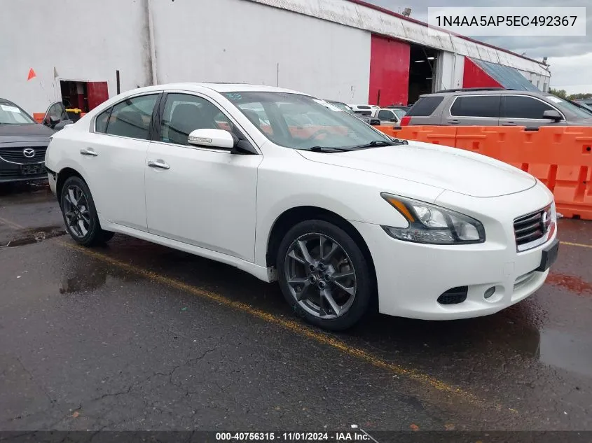 2014 Nissan Maxima 3.5 S VIN: 1N4AA5AP5EC492367 Lot: 40756315