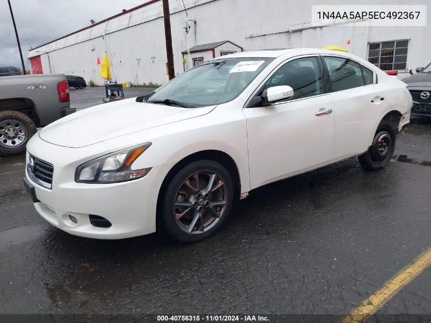 2014 Nissan Maxima 3.5 S VIN: 1N4AA5AP5EC492367 Lot: 40756315