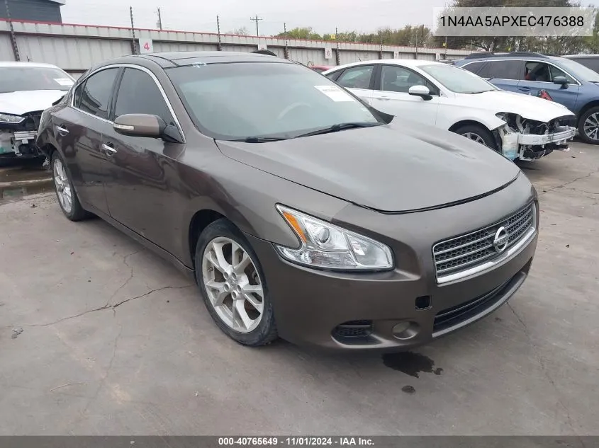 2014 Nissan Maxima 3.5 Sv VIN: 1N4AA5APXEC476388 Lot: 40765649