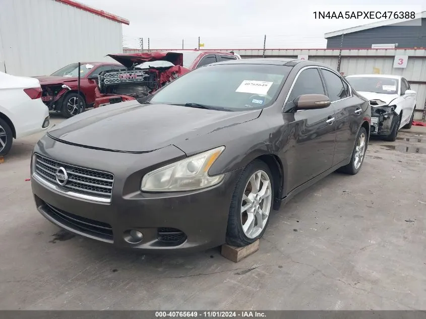 2014 Nissan Maxima 3.5 Sv VIN: 1N4AA5APXEC476388 Lot: 40765649