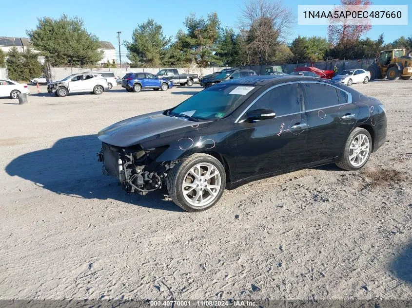 2014 Nissan Maxima 3.5 Sv VIN: 1N4AA5AP0EC487660 Lot: 40770001