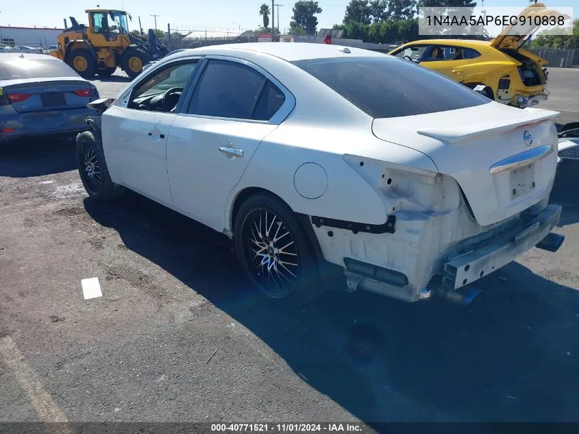 1N4AA5AP6EC910838 2014 Nissan Maxima 3.5 Sv