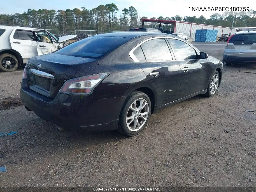 2014 Nissan Maxima 3.5 S VIN: 1N4AA5AP6EC480759 Lot: 40775718