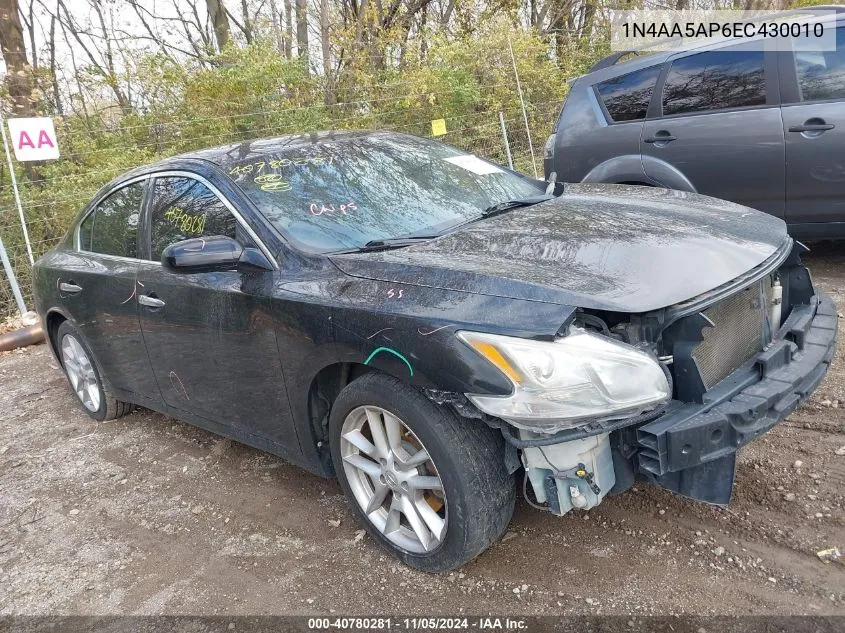 2014 Nissan Maxima 3.5 S VIN: 1N4AA5AP6EC430010 Lot: 40780281