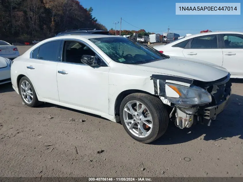 2014 Nissan Maxima 3.5 S VIN: 1N4AA5AP0EC447014 Lot: 40786146