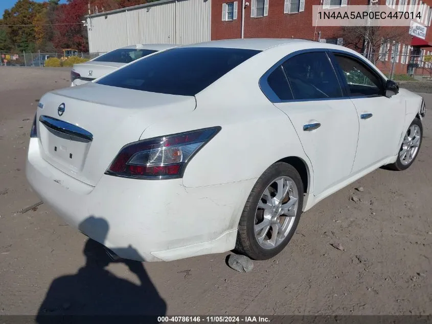 2014 Nissan Maxima 3.5 S VIN: 1N4AA5AP0EC447014 Lot: 40786146