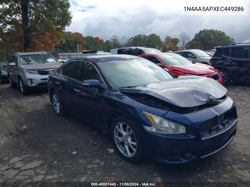 2014 Nissan Maxima 3.5 Sv VIN: 1N4AA5APXEC449286 Lot: 40807440