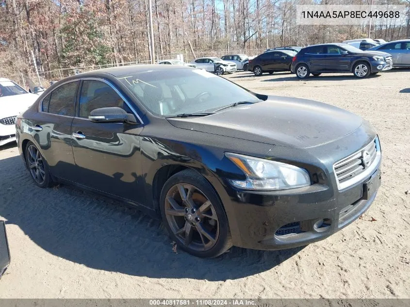 2014 Nissan Maxima 3.5 Sv VIN: 1N4AA5AP8EC449688 Lot: 40817581