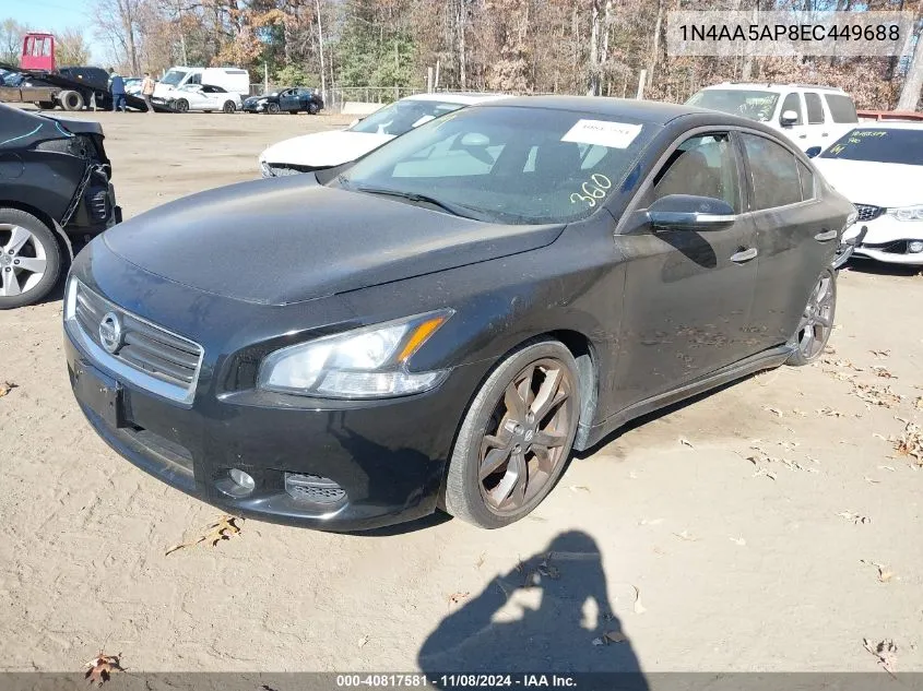 2014 Nissan Maxima 3.5 Sv VIN: 1N4AA5AP8EC449688 Lot: 40817581