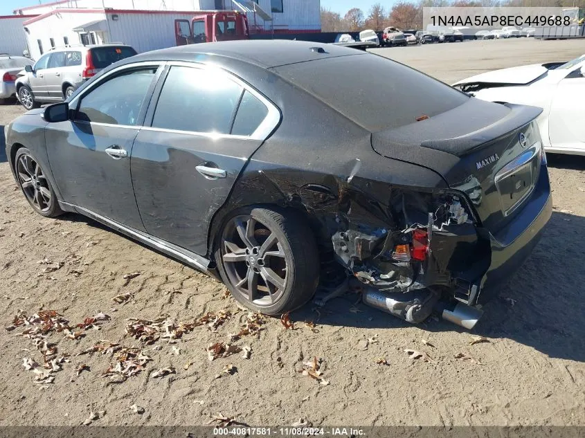 2014 Nissan Maxima 3.5 Sv VIN: 1N4AA5AP8EC449688 Lot: 40817581