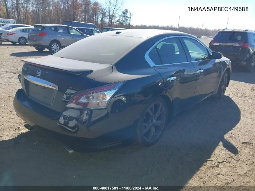 2014 Nissan Maxima 3.5 Sv VIN: 1N4AA5AP8EC449688 Lot: 40817581