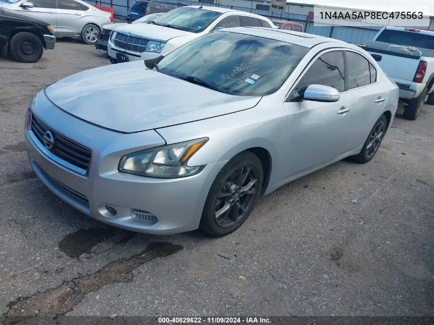 2014 Nissan Maxima 3.5 S VIN: 1N4AA5AP8EC475563 Lot: 40829622