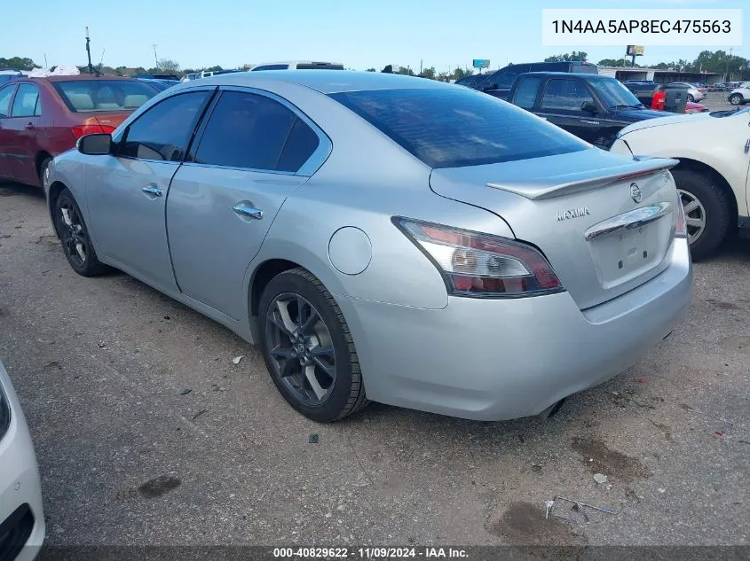 2014 Nissan Maxima 3.5 S VIN: 1N4AA5AP8EC475563 Lot: 40829622