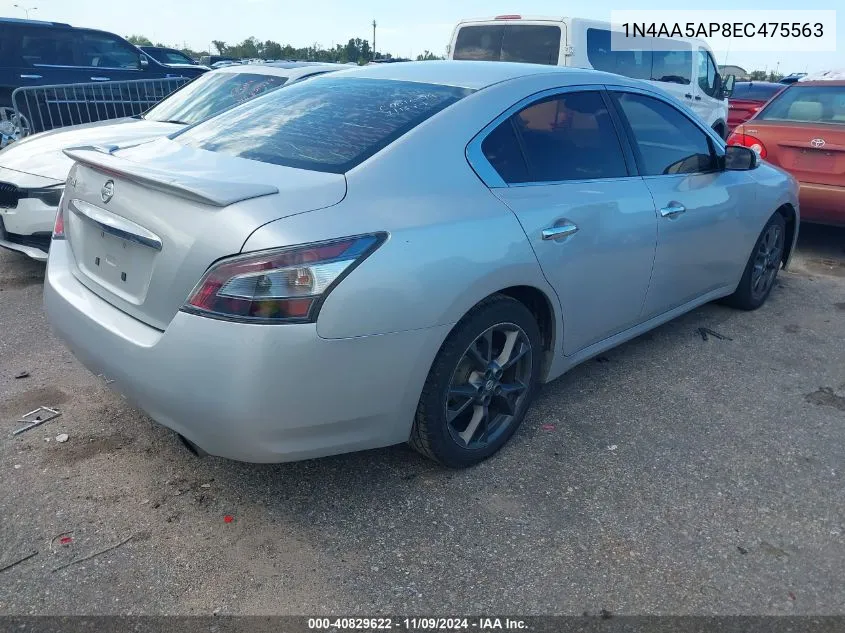 2014 Nissan Maxima 3.5 S VIN: 1N4AA5AP8EC475563 Lot: 40829622