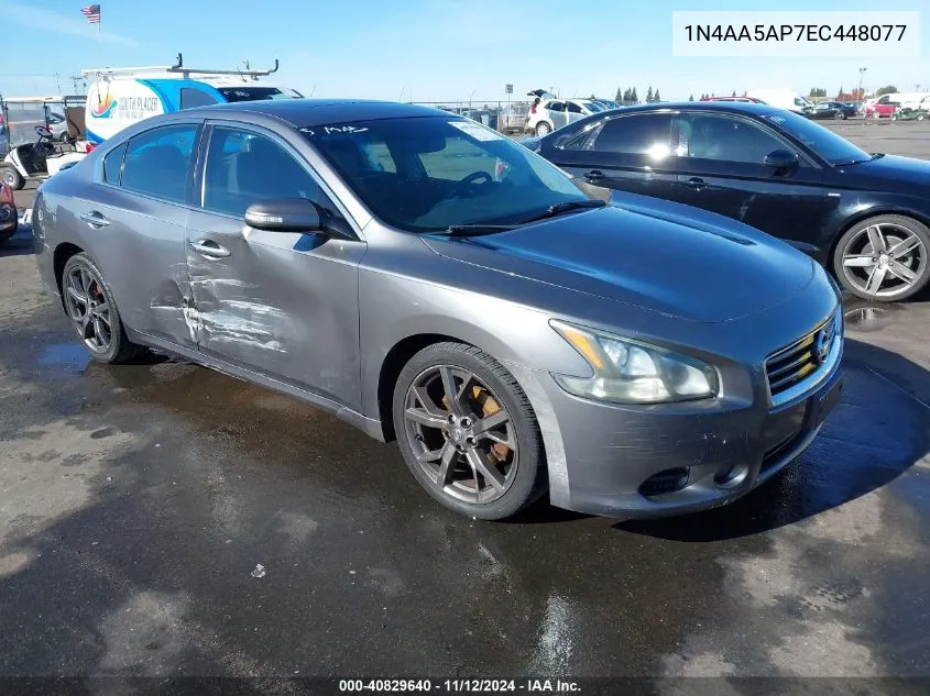 2014 Nissan Maxima 3.5 Sv VIN: 1N4AA5AP7EC448077 Lot: 40829640