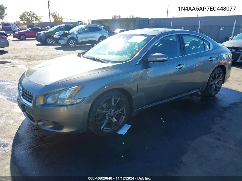 2014 Nissan Maxima 3.5 Sv VIN: 1N4AA5AP7EC448077 Lot: 40829640