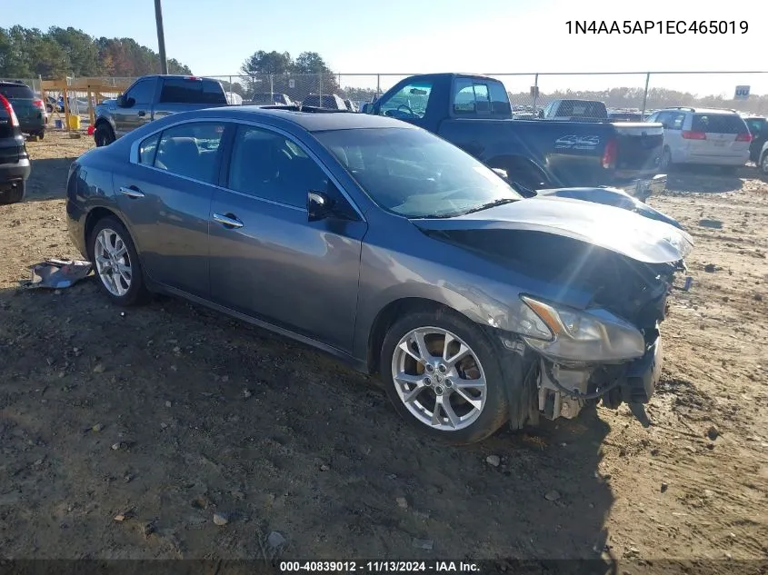 2014 Nissan Maxima 3.5 S/3.5 Sv VIN: 1N4AA5AP1EC465019 Lot: 40839012