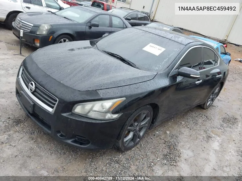 2014 Nissan Maxima 3.5 Sv VIN: 1N4AA5AP8EC459492 Lot: 40842709