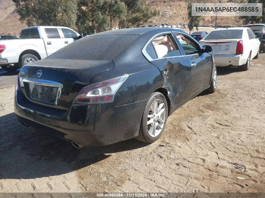 2014 Nissan Maxima 3.5 S/3.5 Sv VIN: 1N4AA5AP6EC488585 Lot: 40850364