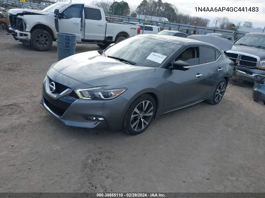 2016 Nissan Maxima 3.5 Platinum/3.5 S/3.5 Sl/3.5 Sr/3.5 Sv VIN: 1N4AA6AP4GC441483 Lot: 38855110