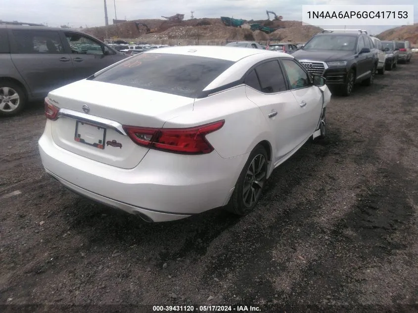 1N4AA6AP6GC417153 2016 Nissan Maxima 3.5 S