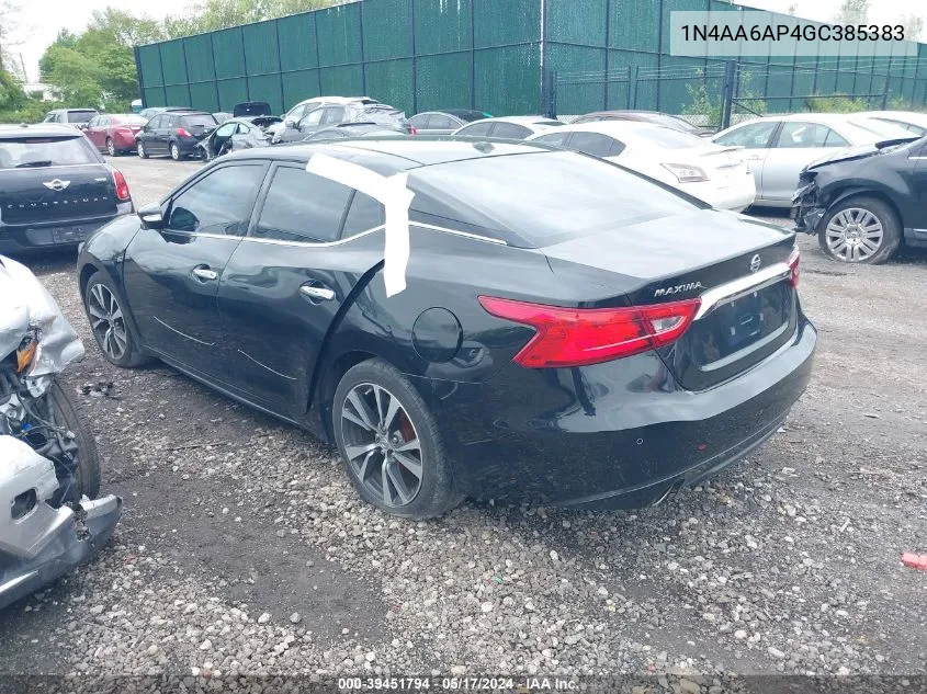 1N4AA6AP4GC385383 2016 Nissan Maxima 3.5 Sl