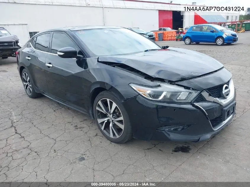 2016 Nissan Maxima 3.5 Platinum/3.5 S/3.5 Sl/3.5 Sr/3.5 Sv VIN: 1N4AA6AP7GC431224 Lot: 39480005