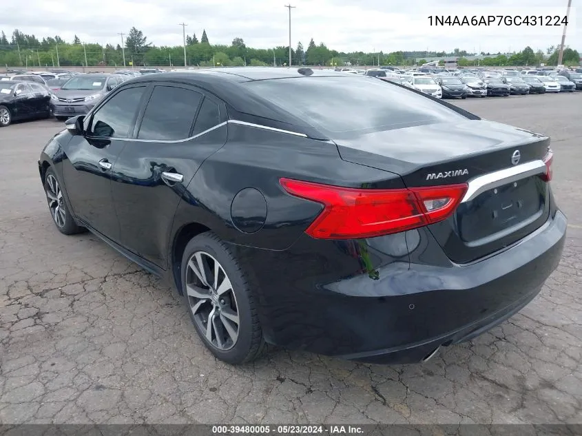 1N4AA6AP7GC431224 2016 Nissan Maxima 3.5 Platinum/3.5 S/3.5 Sl/3.5 Sr/3.5 Sv