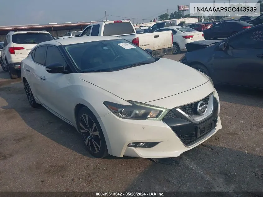 2016 Nissan Maxima 3.5 Sv VIN: 1N4AA6AP9GC443939 Lot: 39513542