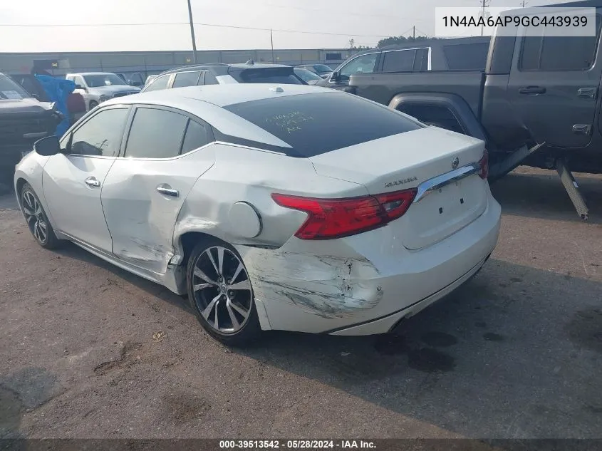 1N4AA6AP9GC443939 2016 Nissan Maxima 3.5 Sv