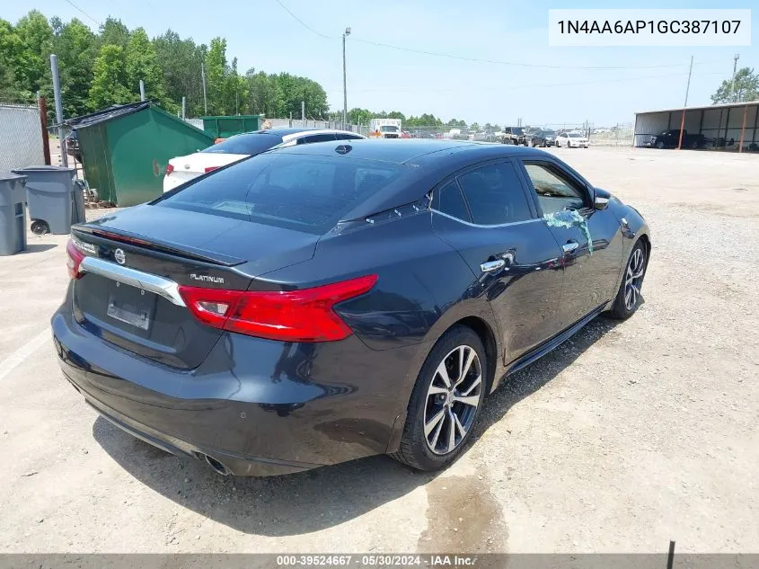 1N4AA6AP1GC387107 2016 Nissan Maxima 3.5 Platinum