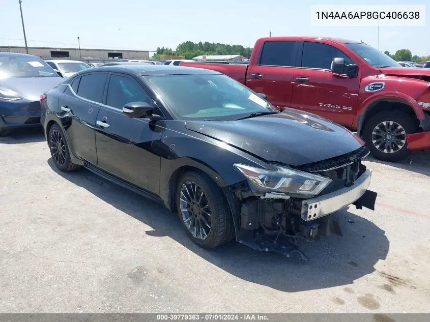 2016 Nissan Maxima 3.5 Platinum VIN: 1N4AA6AP8GC406638 Lot: 39779363