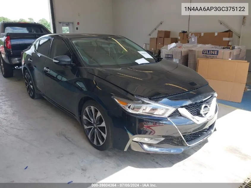 1N4AA6AP3GC375122 2016 Nissan Maxima 3.5 Sr