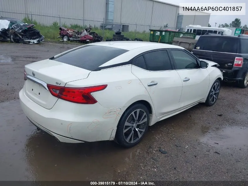 1N4AA6AP6GC401857 2016 Nissan Maxima 3.5 Platinum/3.5 S/3.5 Sl/3.5 Sr/3.5 Sv