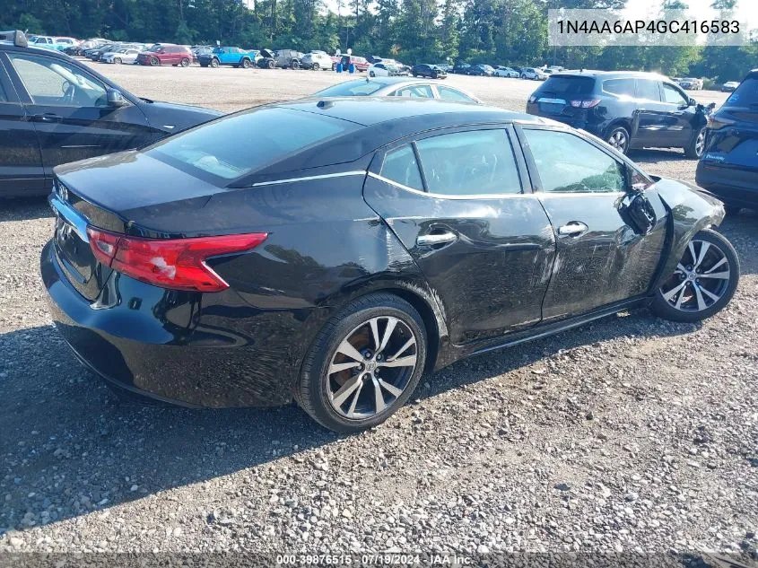 2016 Nissan Maxima 3.5 S VIN: 1N4AA6AP4GC416583 Lot: 39876515