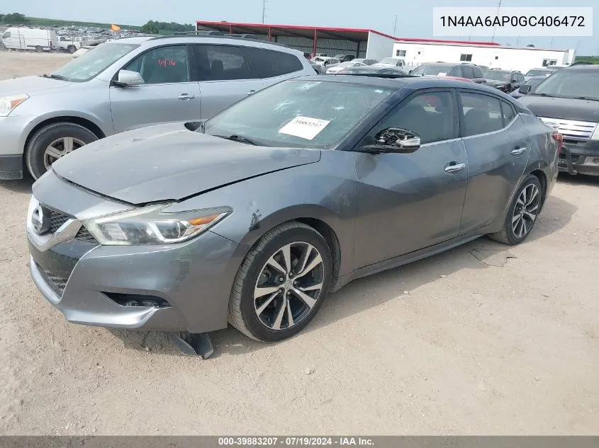 2016 Nissan Maxima 3.5 Sl VIN: 1N4AA6AP0GC406472 Lot: 39883207