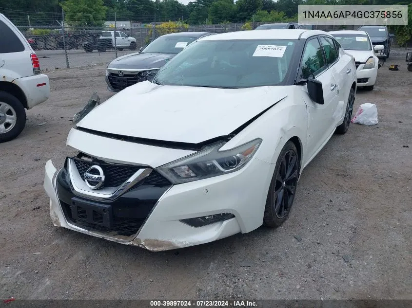 2016 Nissan Maxima 3.5 Sr VIN: 1N4AA6AP4GC375856 Lot: 39897024