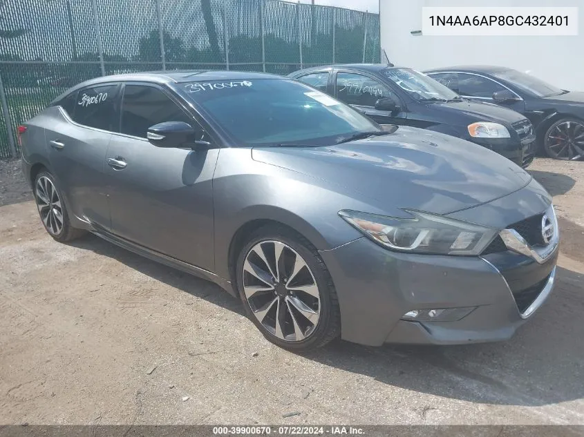 1N4AA6AP8GC432401 2016 Nissan Maxima 3.5 Sr