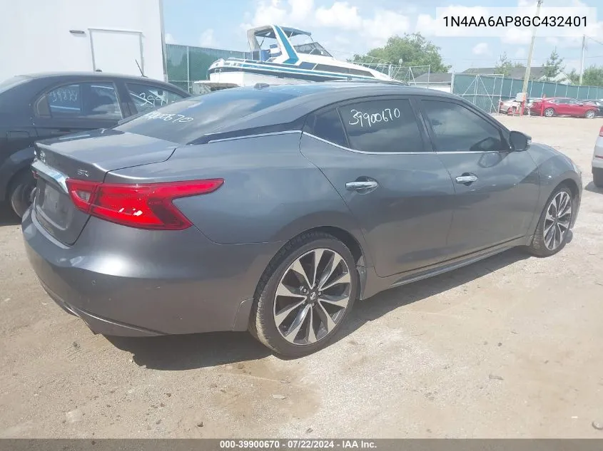 1N4AA6AP8GC432401 2016 Nissan Maxima 3.5 Sr